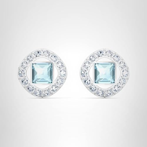 Detalle de Swarovski Orecchini a lobo Una Angelic, Blu – placcato rodio con cristallo centrale blu
