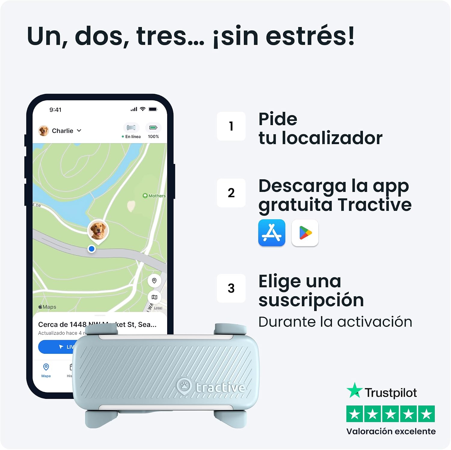 Thumbnail 6 de Tractive GPS perros 2025 Edición — Localización en tiempo real, salud y alertas de fuga