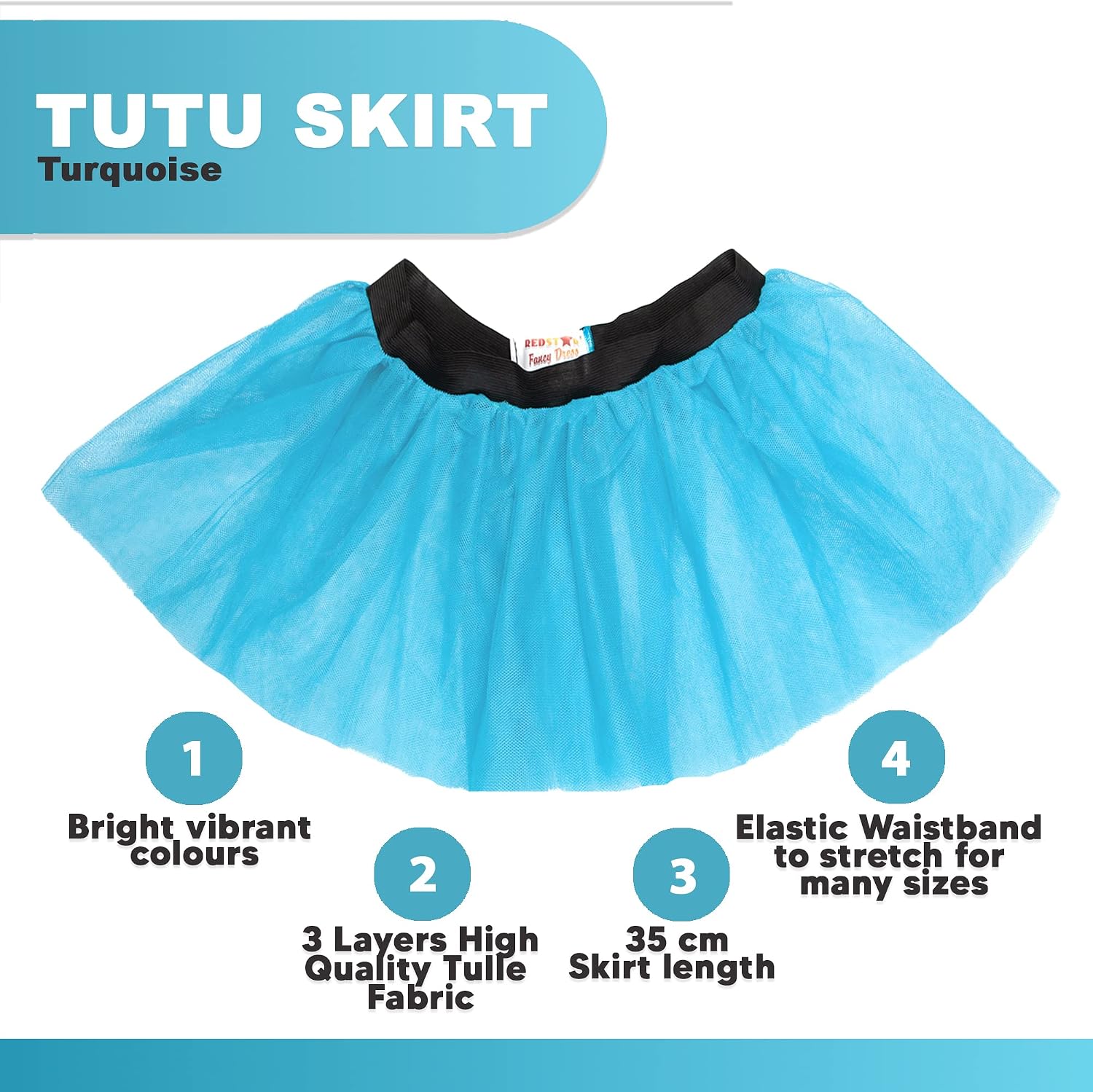 Detalle 2 de 80s Fancy Dress Neon Accessories Tutu Outfit