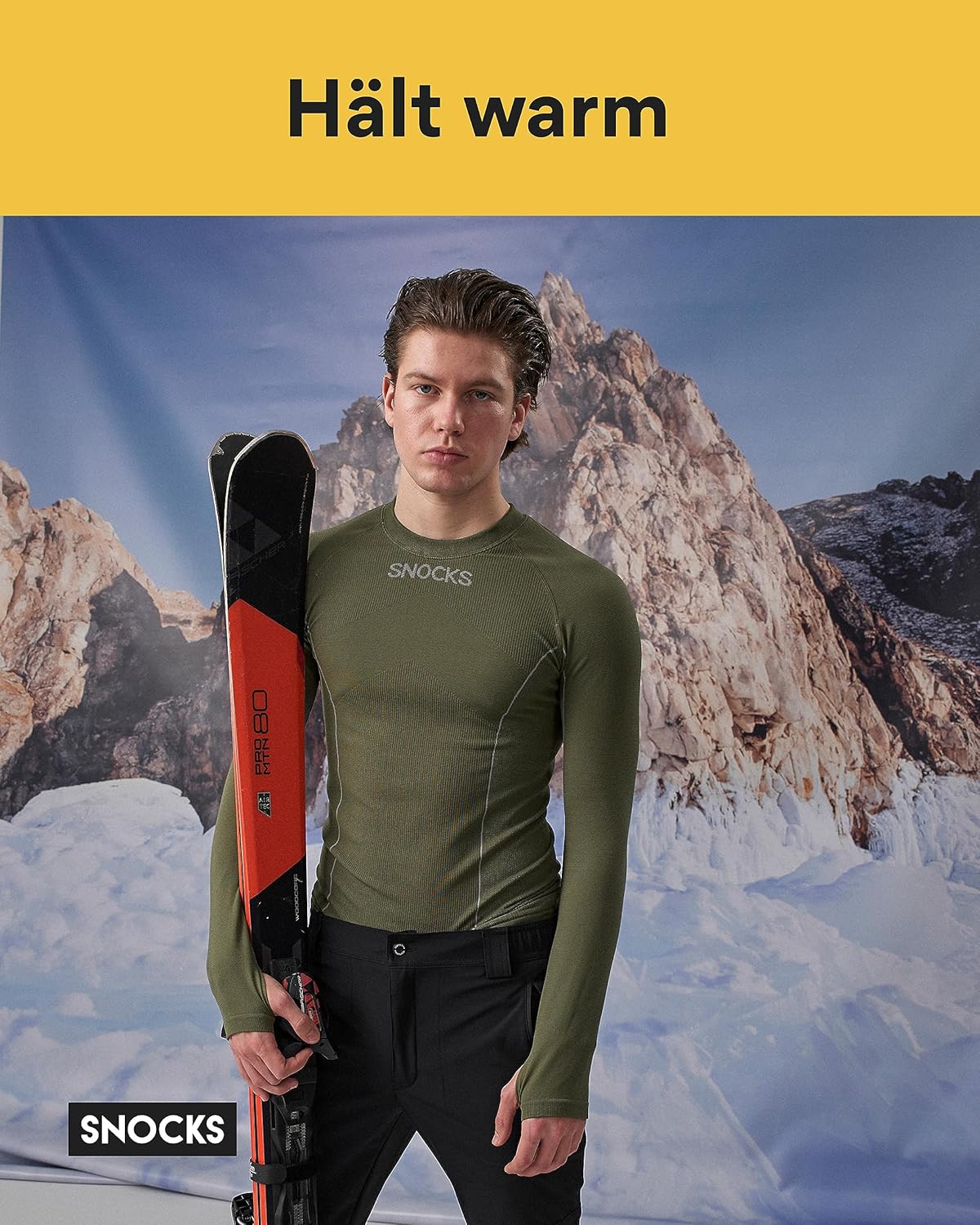 Thumbnail 5 de Snocks maglia e calzamaglia termica uomo (tuta termica) per sport e giornate fredde, taglia M-XXL