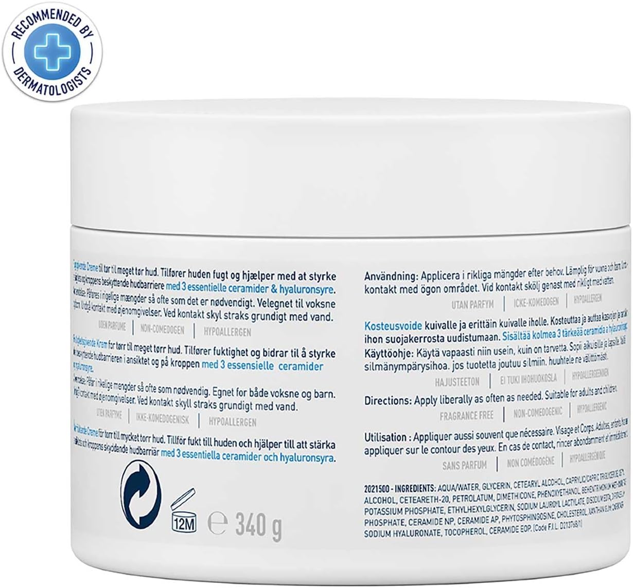 Thumbnail 2 de CeraVe Moisturising Cream Pot for Dry Skin