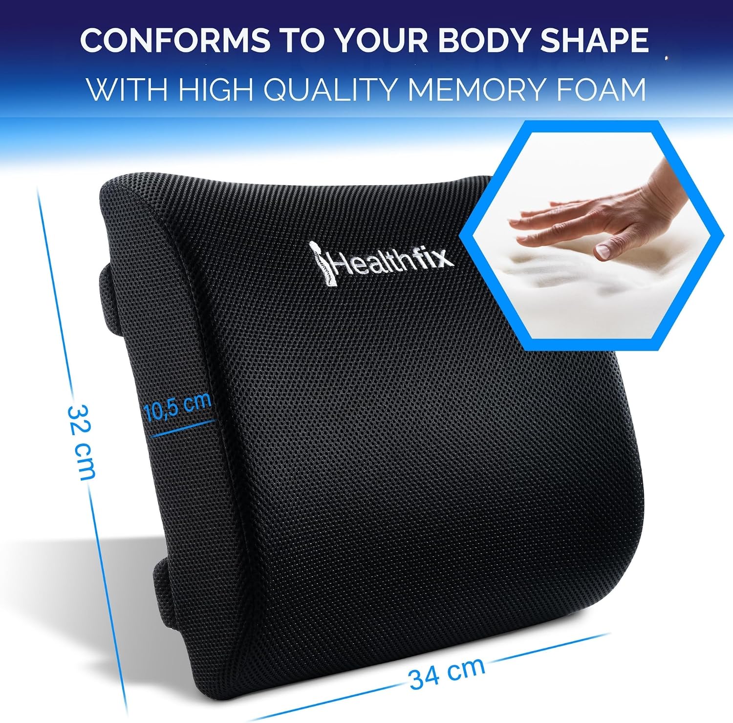 Thumbnail 3 de Healthfix Auto Lendenwirbelstützkissen