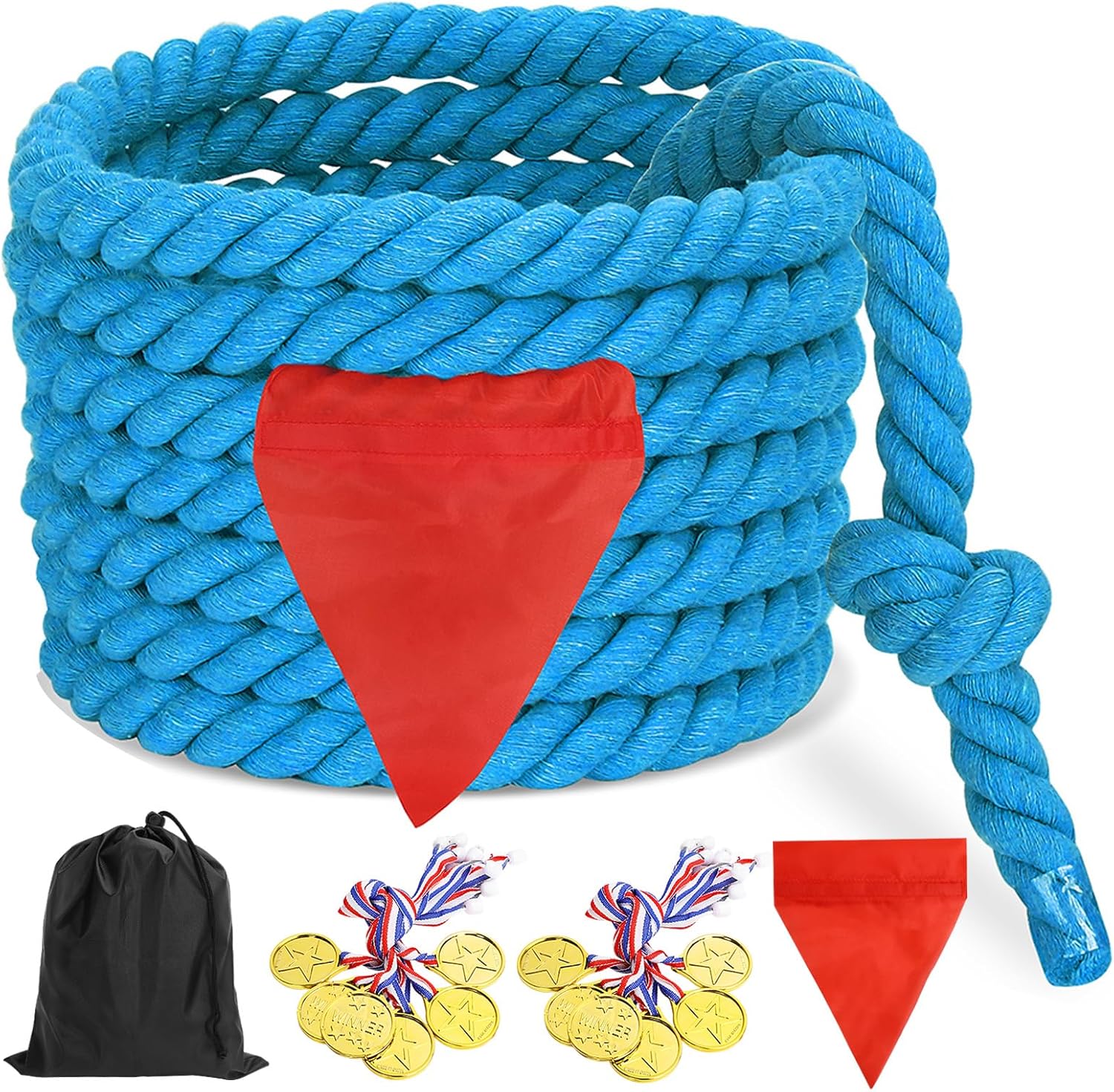 Detalle de CWLAKON 6m Tug of War Rope for Kids & Adults – Outdoor Sports Day Kit