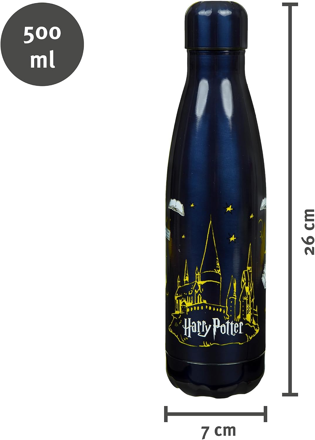 Detalle de Undercover Harry Potter borraccia sottovuoto doppia parete in acciaio inox 500 ml (a prova di perdite) per adolescenti