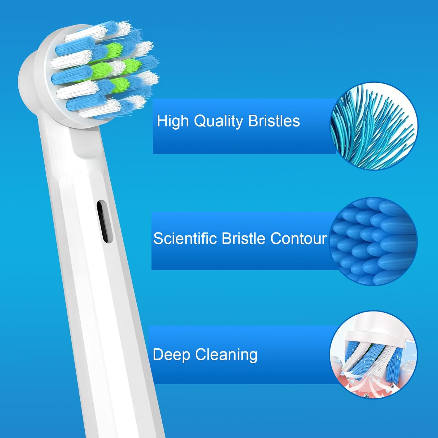 Thumbnail 3 de Cellena 8-Pack Replacement Toothbrush Heads for Oral-B Pro 1000, Genius X, Smart 1500 (Not for iO) – Medium-Soft Bristles