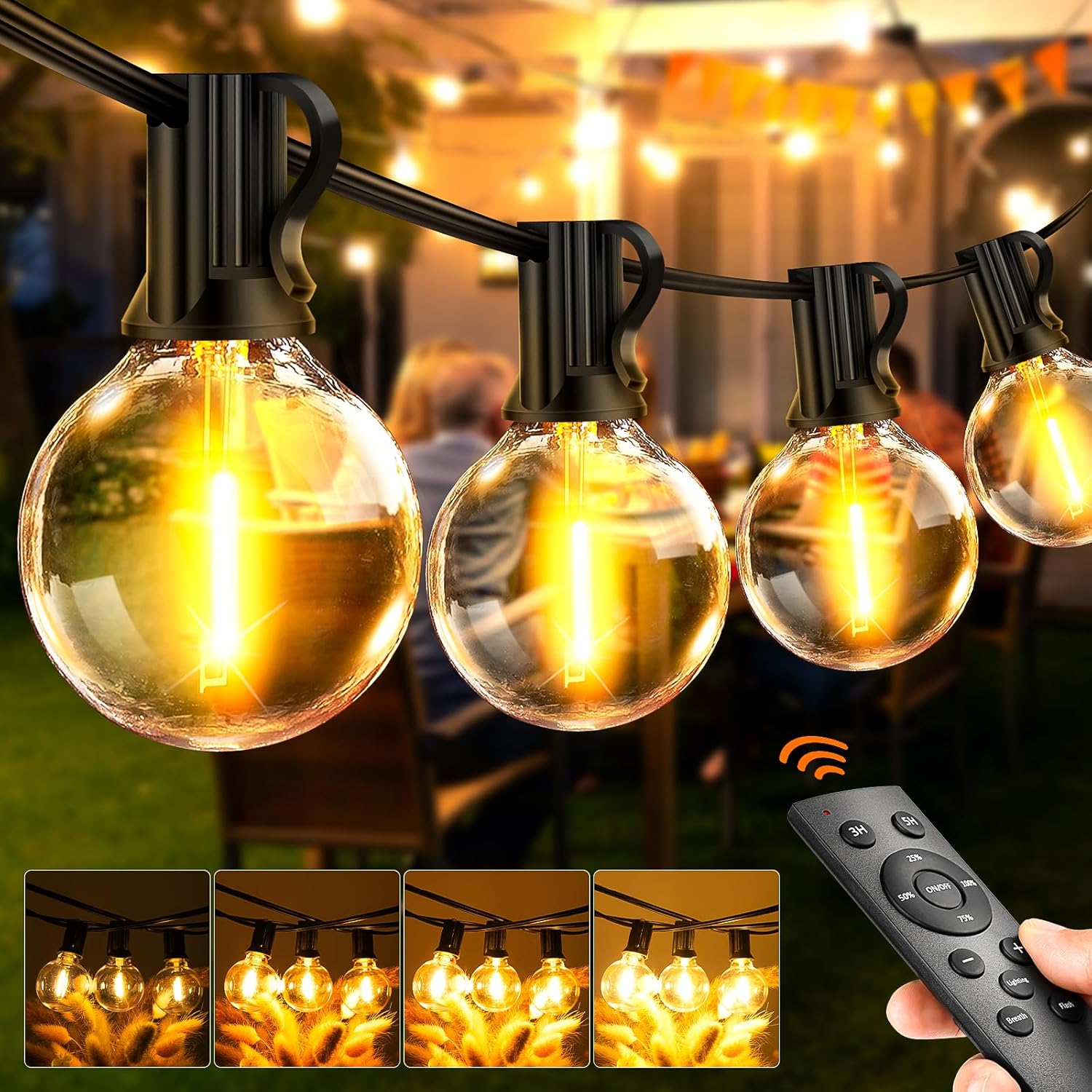 Detalle de Seklin outdoor string lights 20m LED