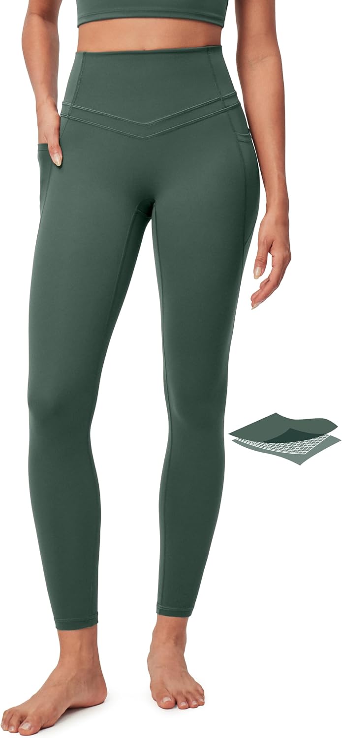 Detalle de IUGA PowerTight Compression Leggings with Pockets for Women — High-Widelity Tummy Control