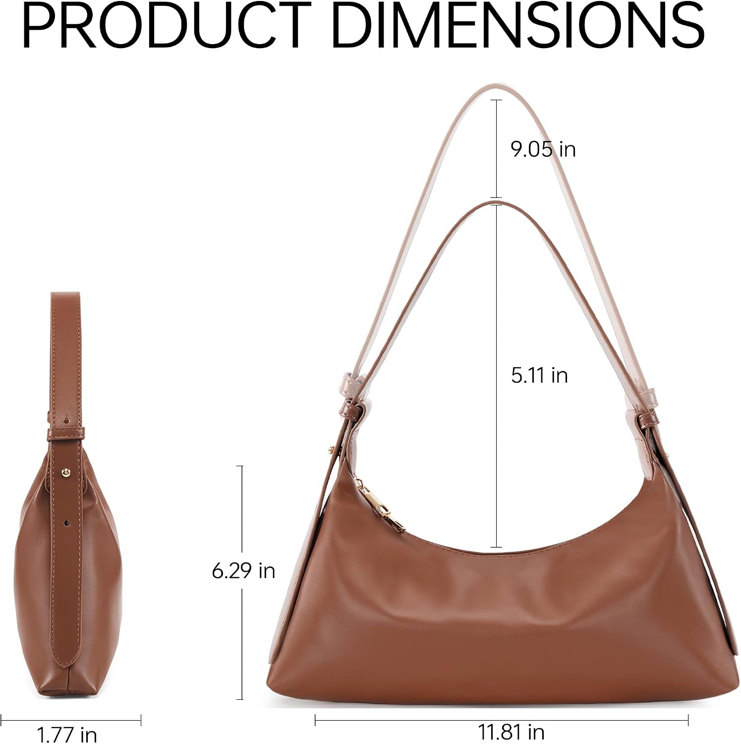 Detalle de Kiss Sea Faux Leather Shoulder Bag