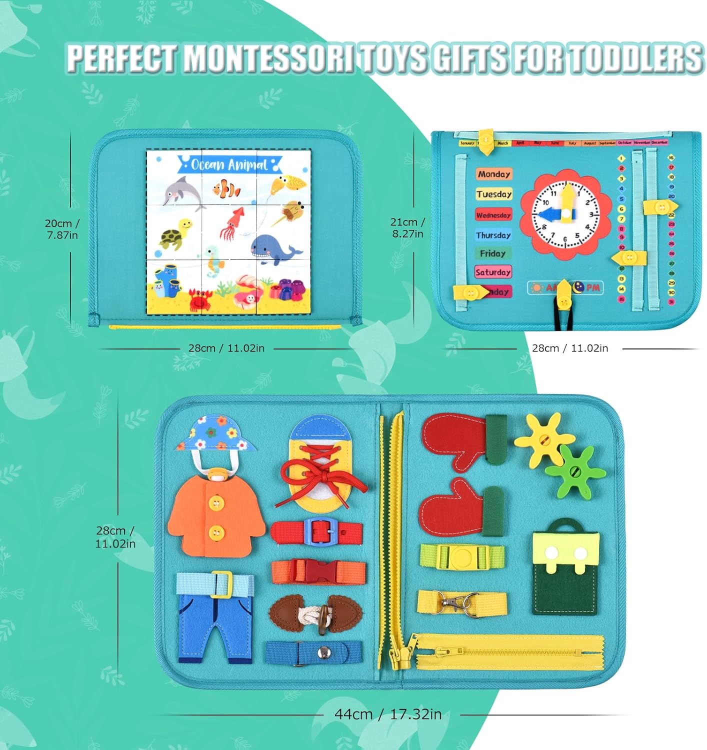 Thumbnail 6 de VISATOR Busy Board Montessori 8‑piece sensory toys 🎲