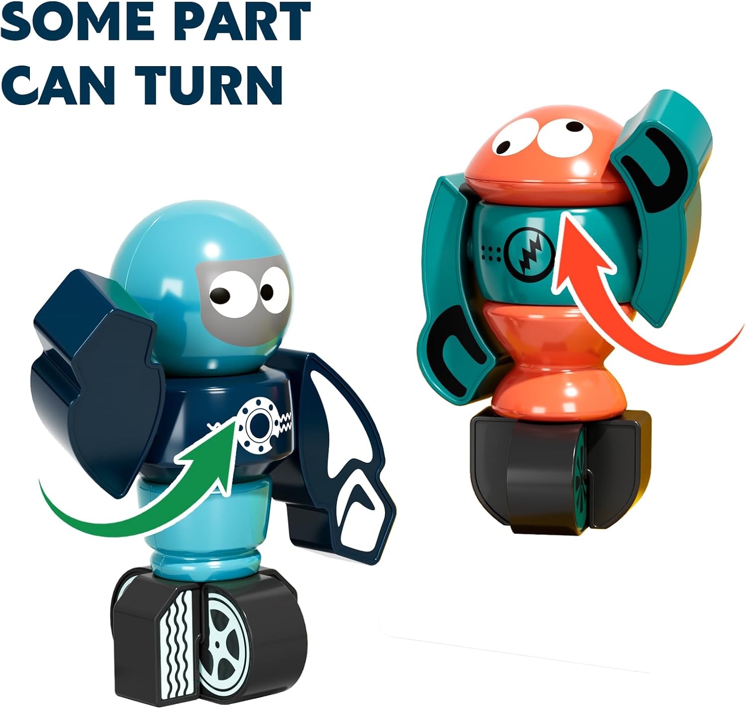 Detalle de TEMI Magnetic Robot Toy Set with Five Robots