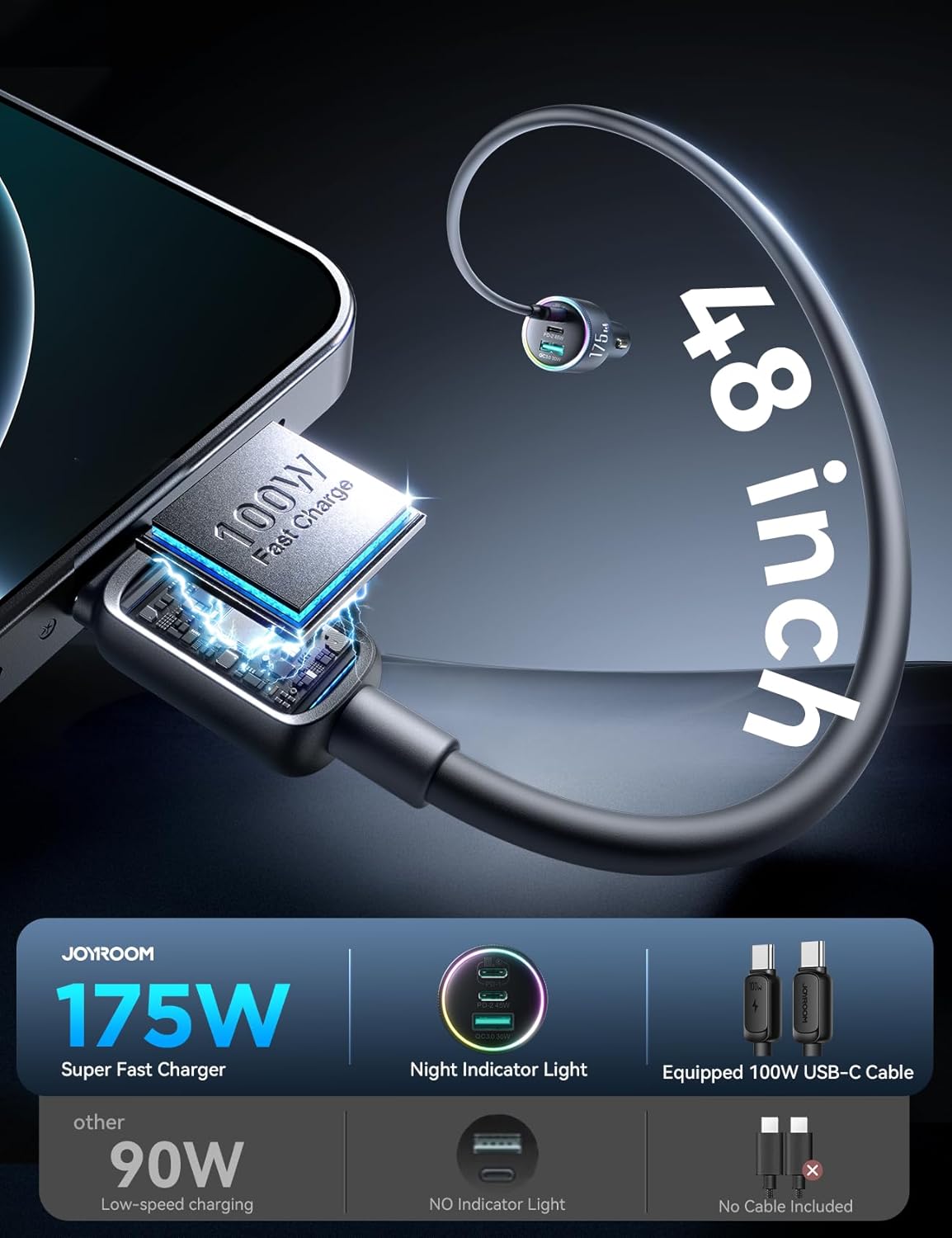 Thumbnail 4 de JOYROOM 175W Car Charger USB-C 🔌