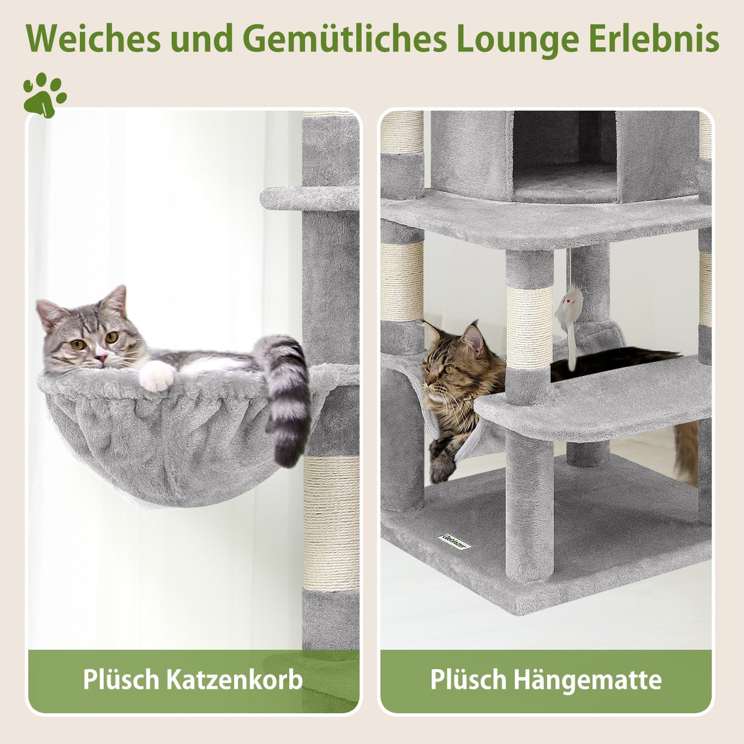 Detalle 2 de Globlazer Kratzbaum Katzen Eckkratzbaum 90°