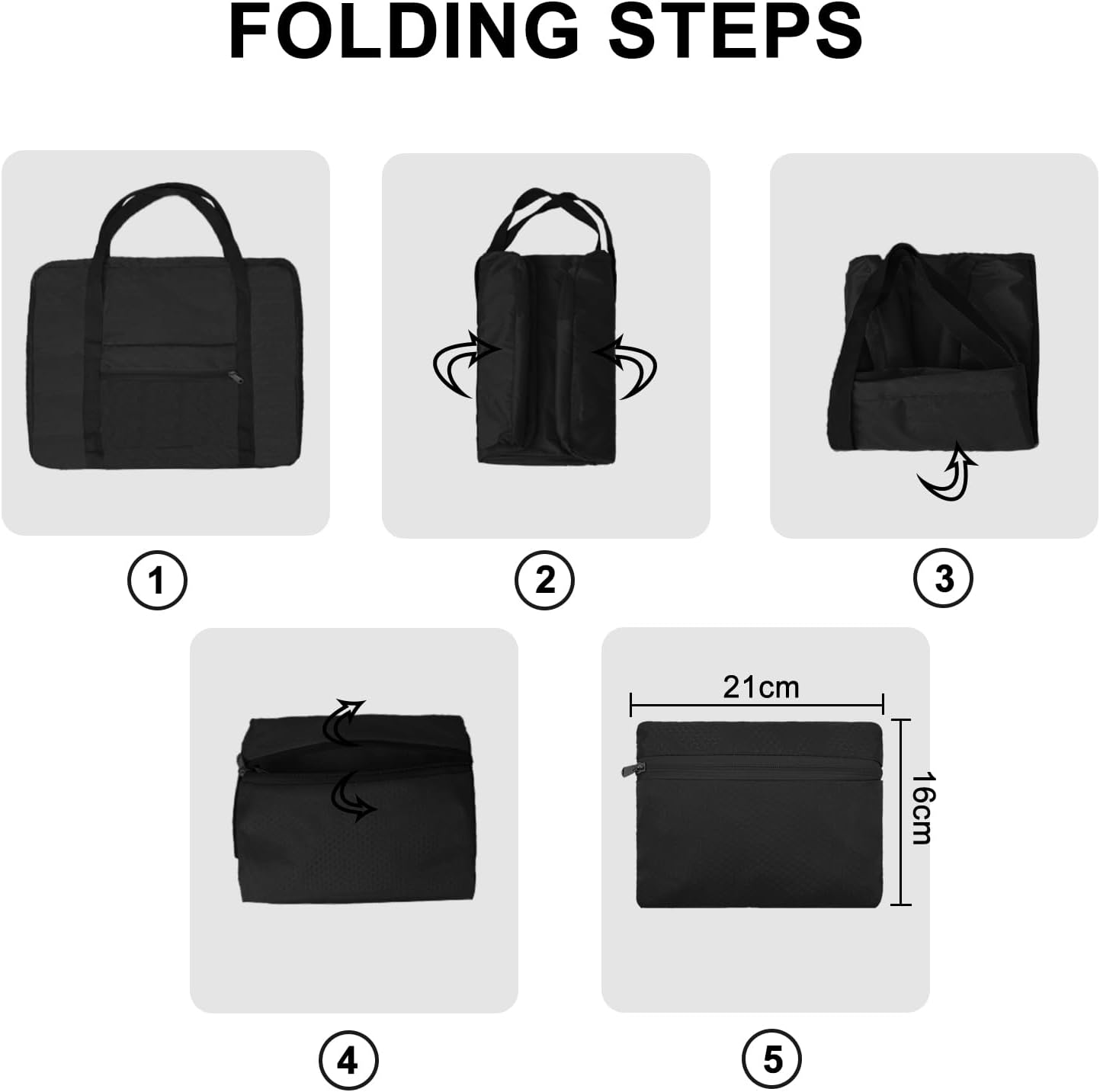 Detalle de for Easyjet Airlines Cabin Bag 45x36x20 – 30L Underseat Carry-On Duffel (Black, Foldable)
