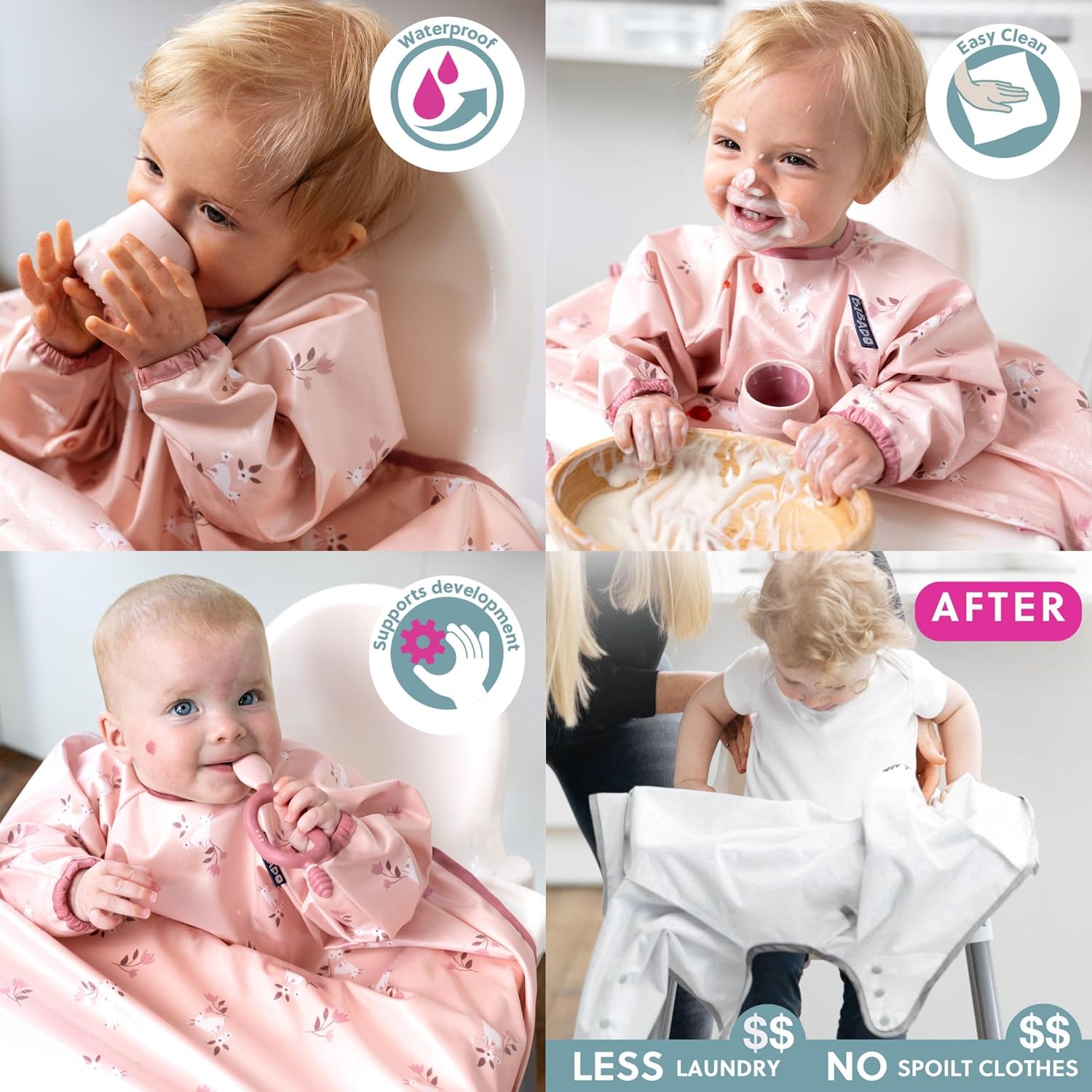 Thumbnail 5 de BIBaDO Long Sleeve Baby Bibs 6–36 months