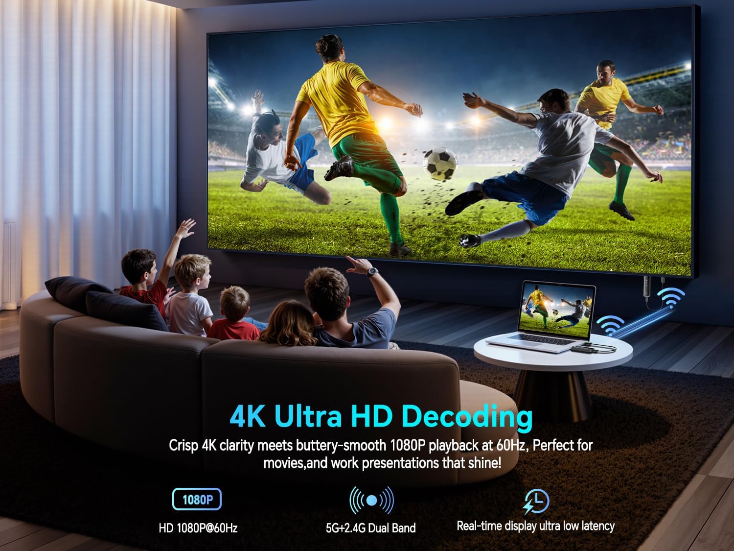 Thumbnail 2 de Futureagle S8 Wireless HDMI Transmitter & Receiver: 100m/328ft, 4K Decode, Plug & Play