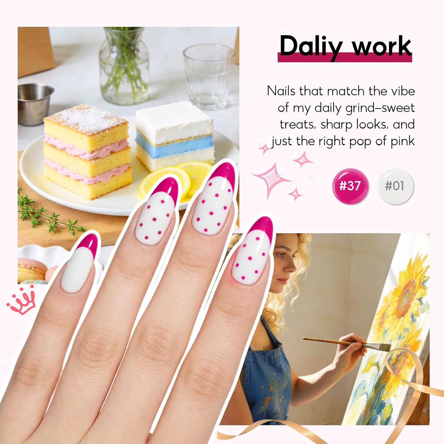 Detalle 2 de PEACECOLOR 25PCS UV Nagellack Set 7 ml đź’…