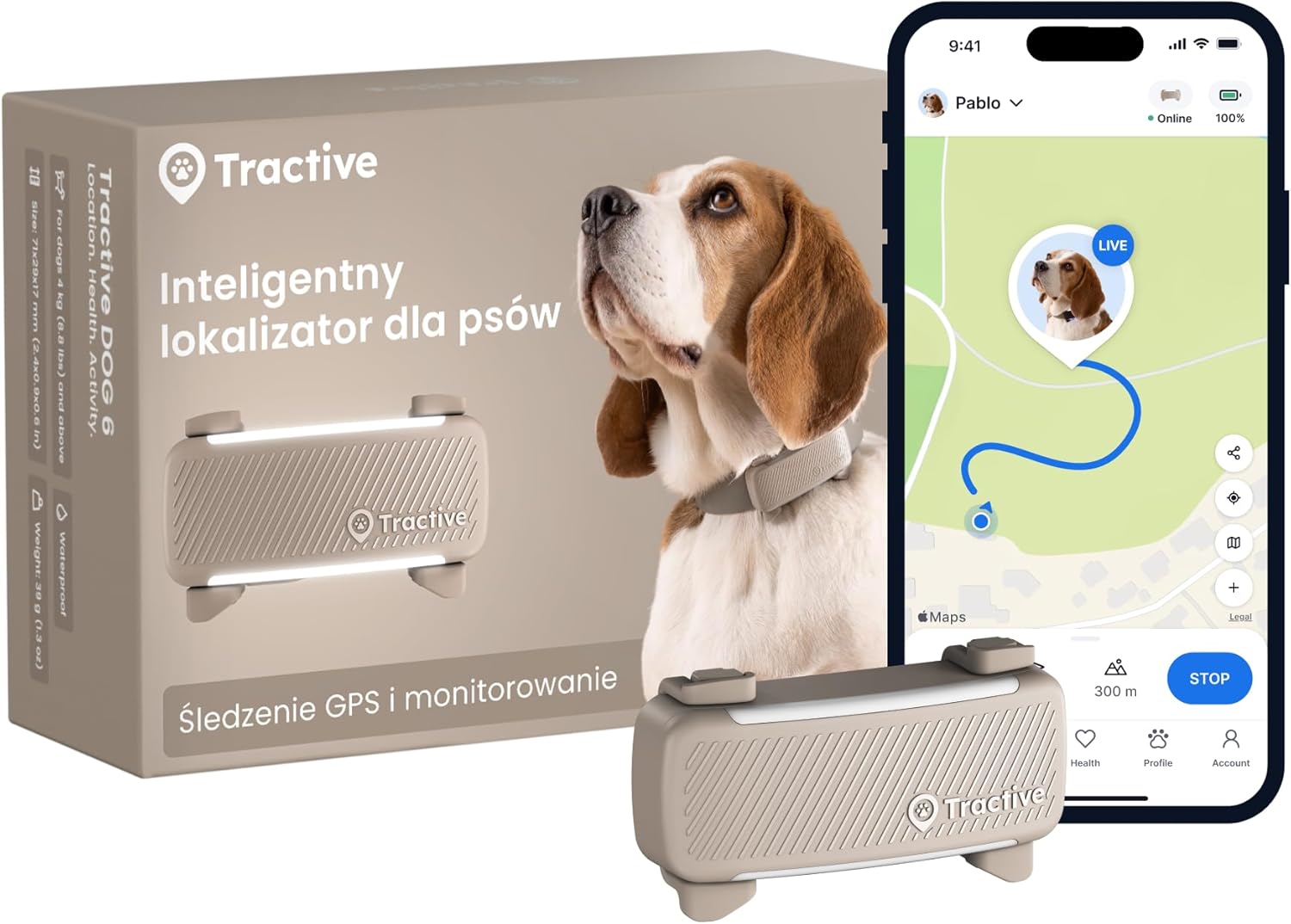 Detalle de Tractive GPS 2025 Edition — lokalizator dla psa z GPS i alertami