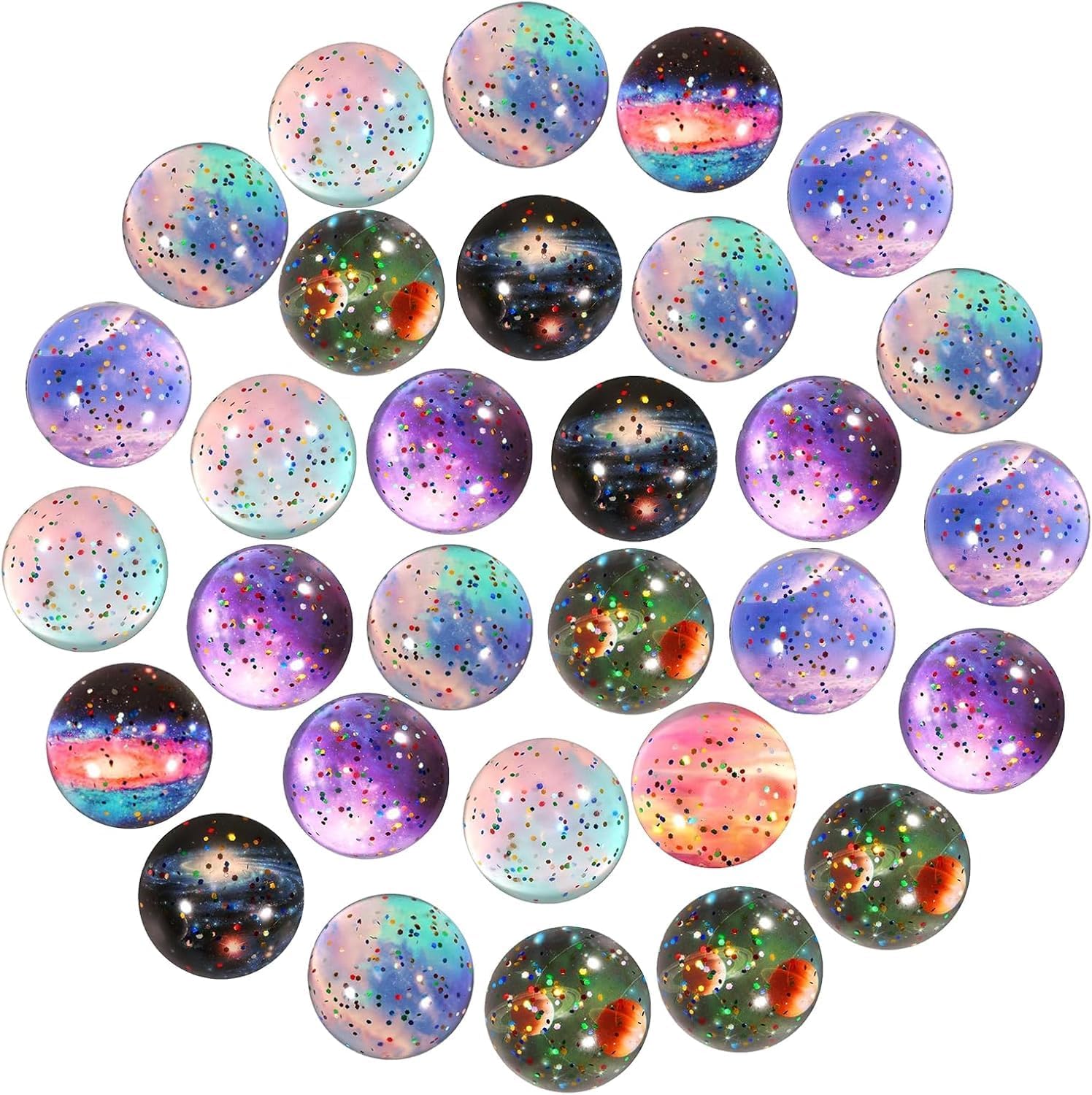 CoralBloom 36PCS 30mm Bouncy Balls