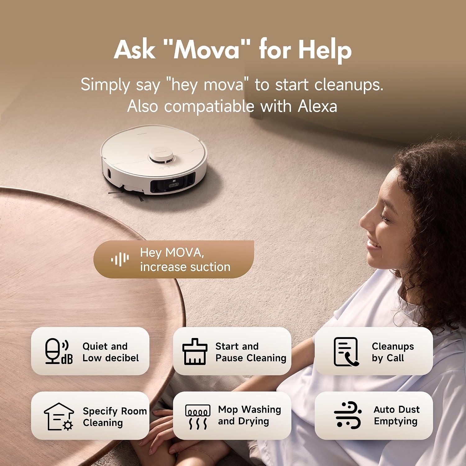 Detalle 2 de Mova P10 Pro Ultra robot vacuum 13,000Pa