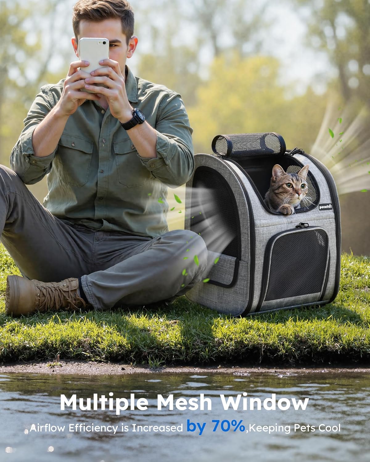 Thumbnail 5 de Pecute Cat Carrier Dog Backpack for 8KG