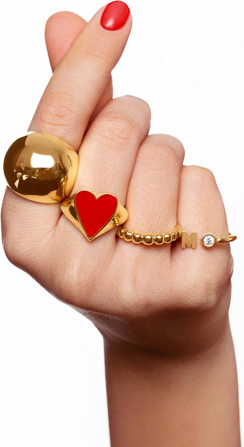 Detalle 2 de SINGULARU Letter Spark Anillo Ajustable 0,5 cm