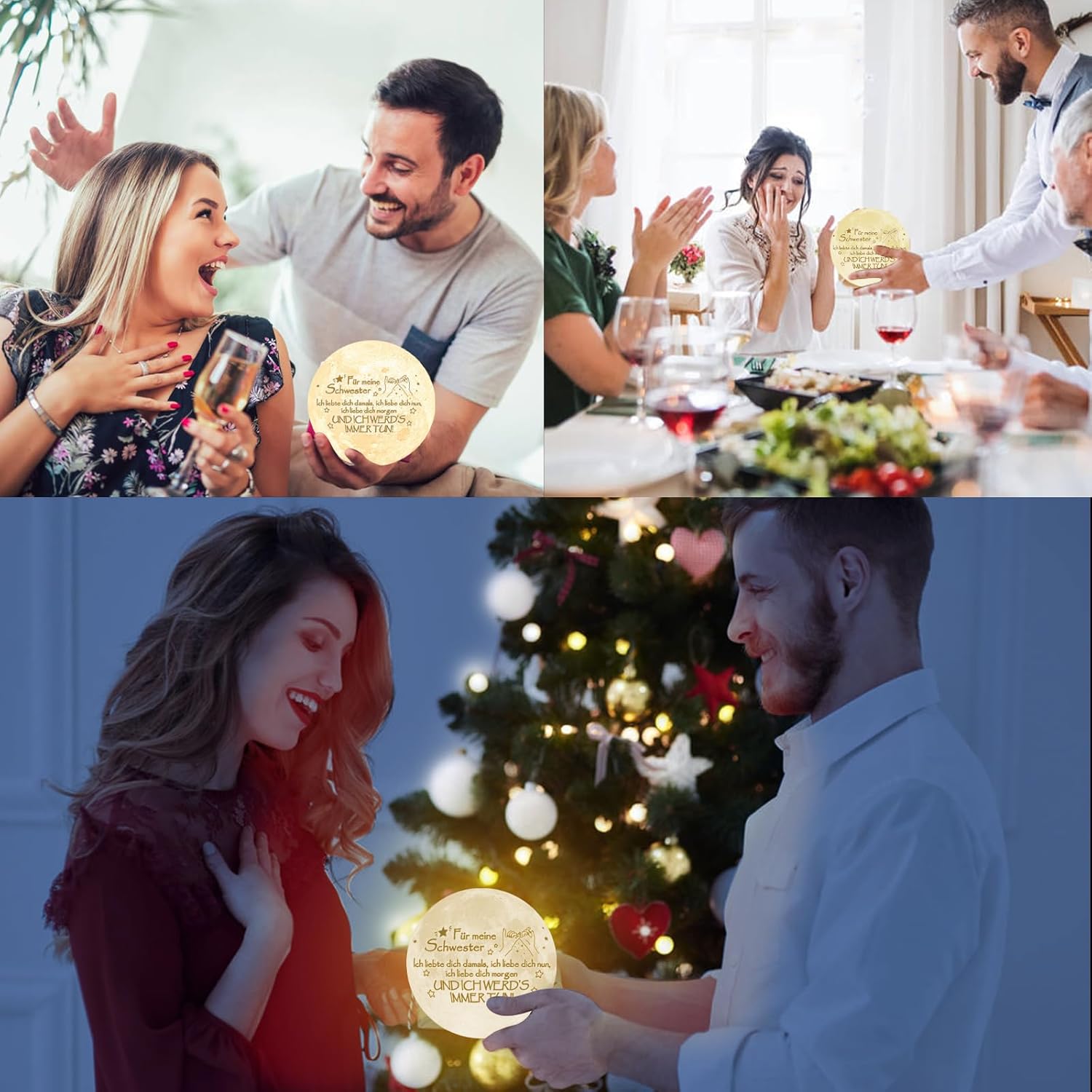 Thumbnail 5 de Sunwuun Mondlampe – personalisiertes Muttertagsgeschenk mit 16 RGB-Farben und 3D-Mondoberfläche