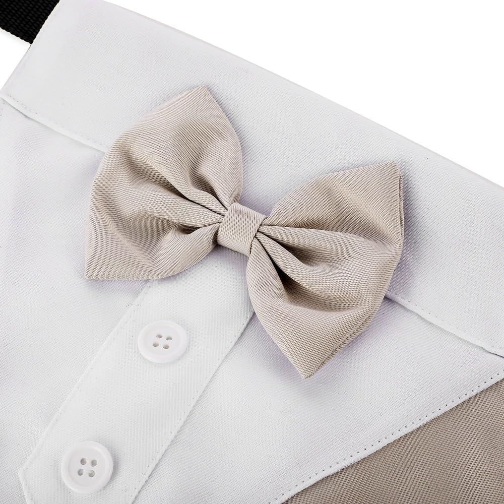 Thumbnail 4 de BT Bear Smoking-Bandana-Halsband für Hunde (Größe M) – verstellbar mit Fliege, Beige