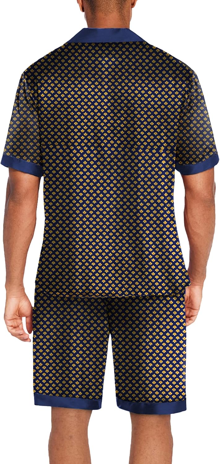 Detalle de Ekouaer Men's Pajama Set, Satin