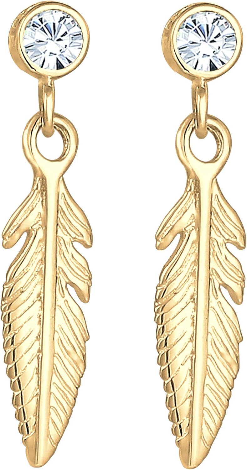 Thumbnail 1 de Elli Damen Ohrringe Feder Boho mit Kristalle 💎