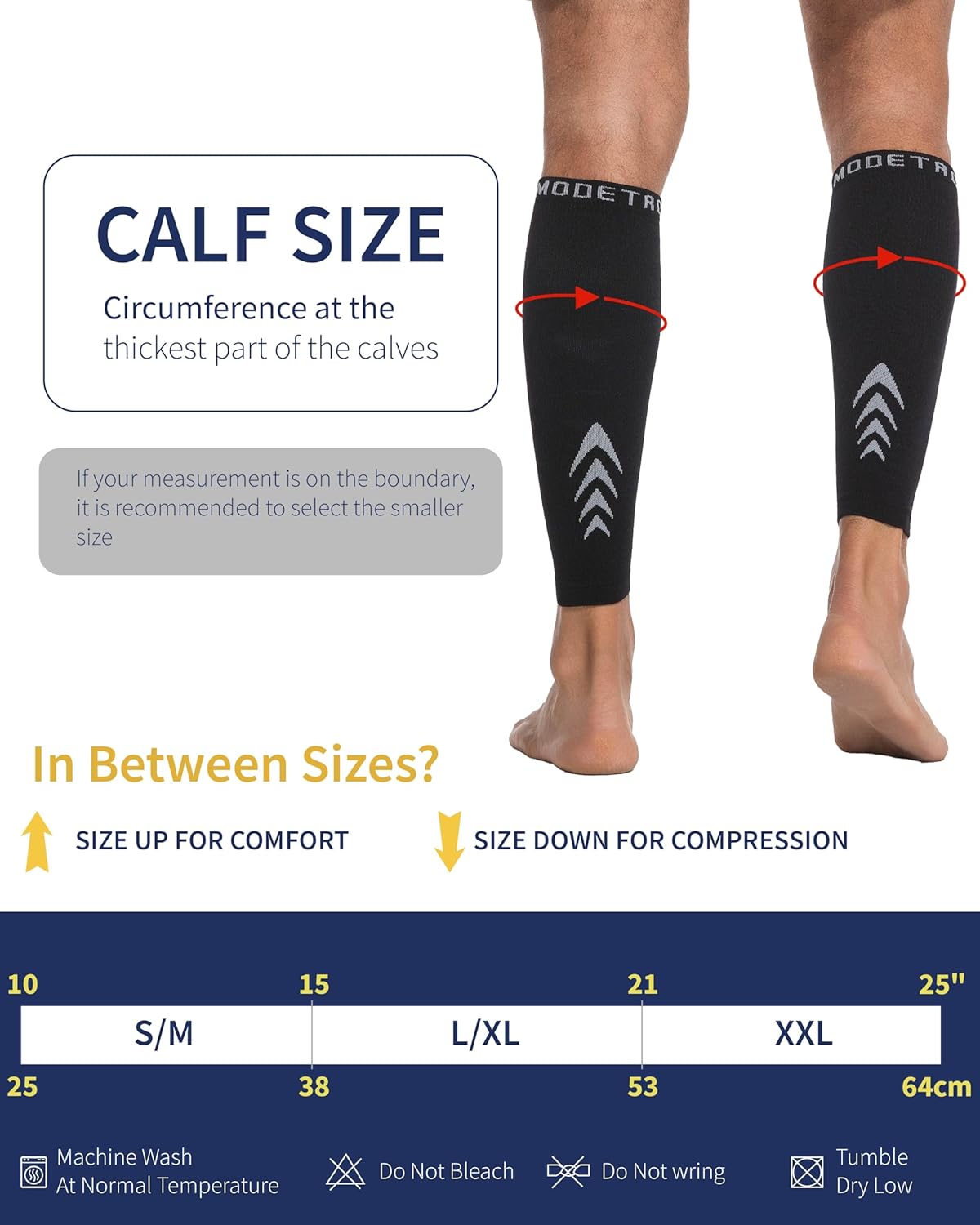 Thumbnail 2 de Modetro Sports calf compression sleeves 20-30mmHg