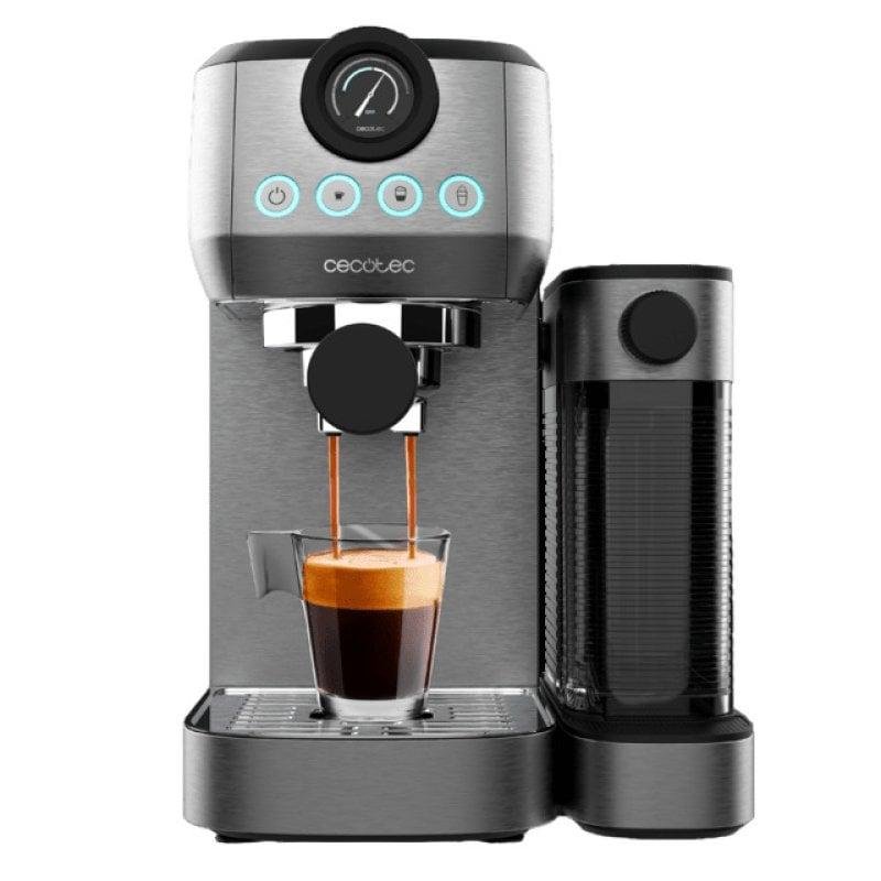 Detalle 2 de Cecotec Power Espresso 20 Steel Pro Latte: cafetera semiautomática con tanque de leche 20 bares