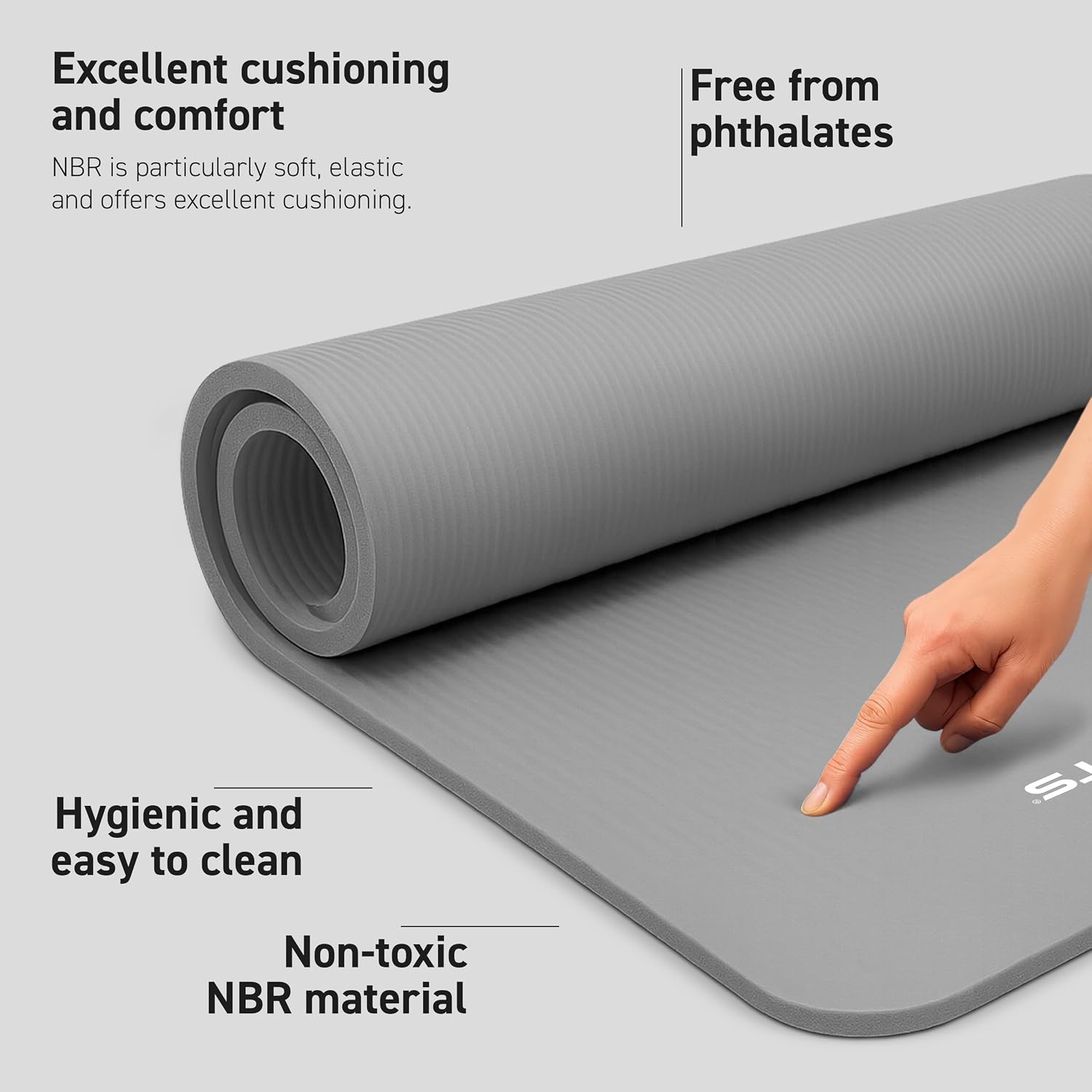 Detalle 2 de MSPORTS Yoga Mat Premium Non Slip Thick – Extra Comfort for Home Workouts