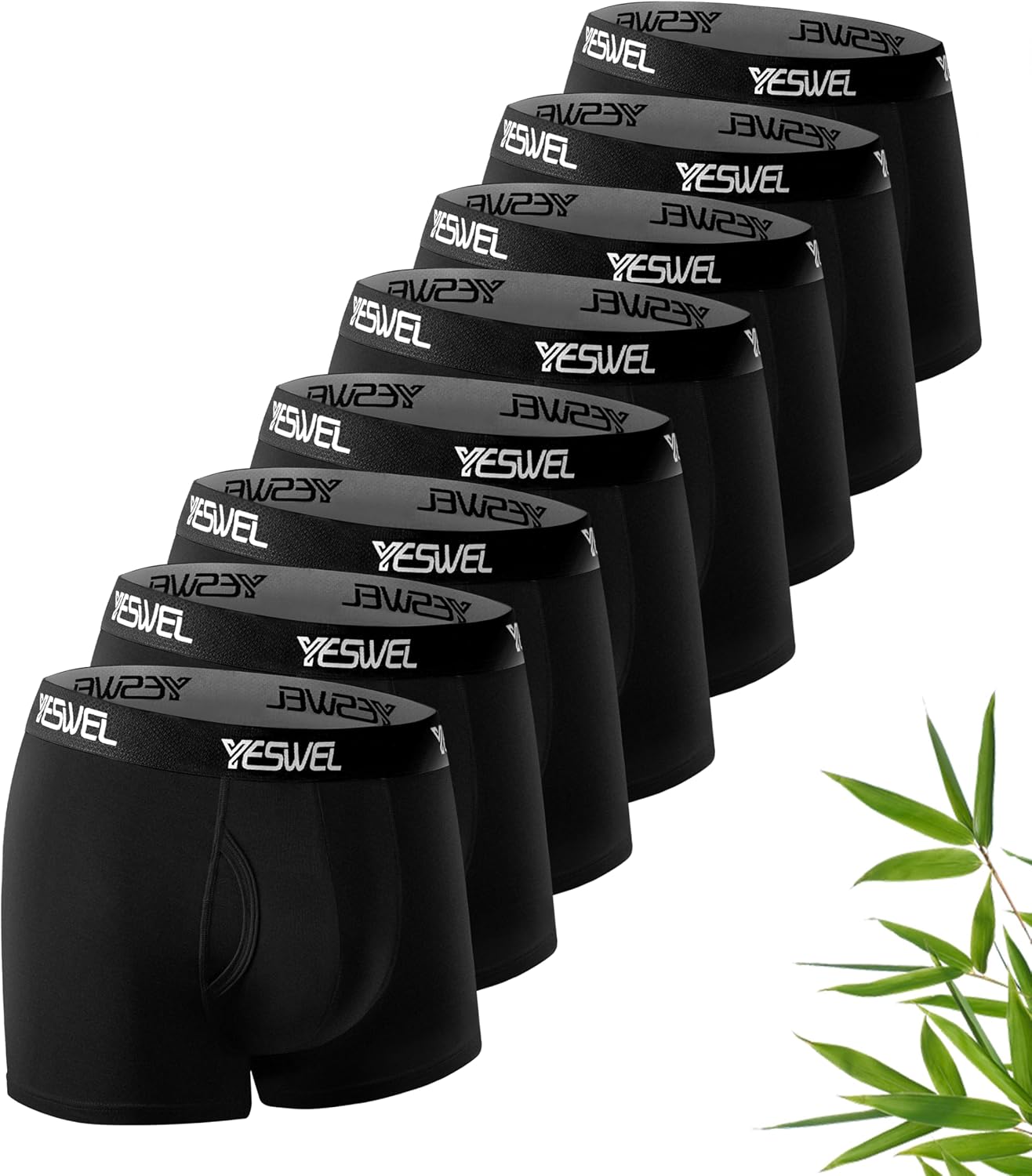 Thumbnail 6 de YESWEL Men’s Bamboo Boxers Multipack of 4 (no-itch labels, moisture-wicking, open fly) — M-3XL
