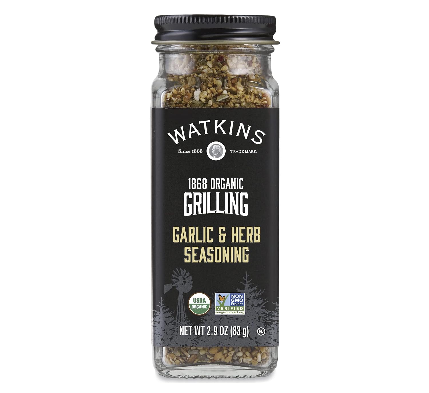 Detalle de Watkins Organic Grilling Garlic & Herb Seasoning, 2.9 oz, USDA Organic