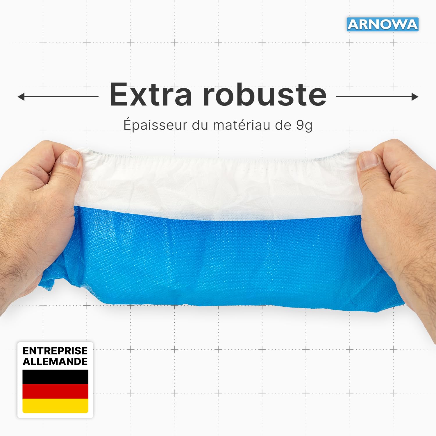 Thumbnail 2 de ARNOMED CPE+PP surchaussures jetables avec semelle CPE bleue (taille unique) – lot de 50