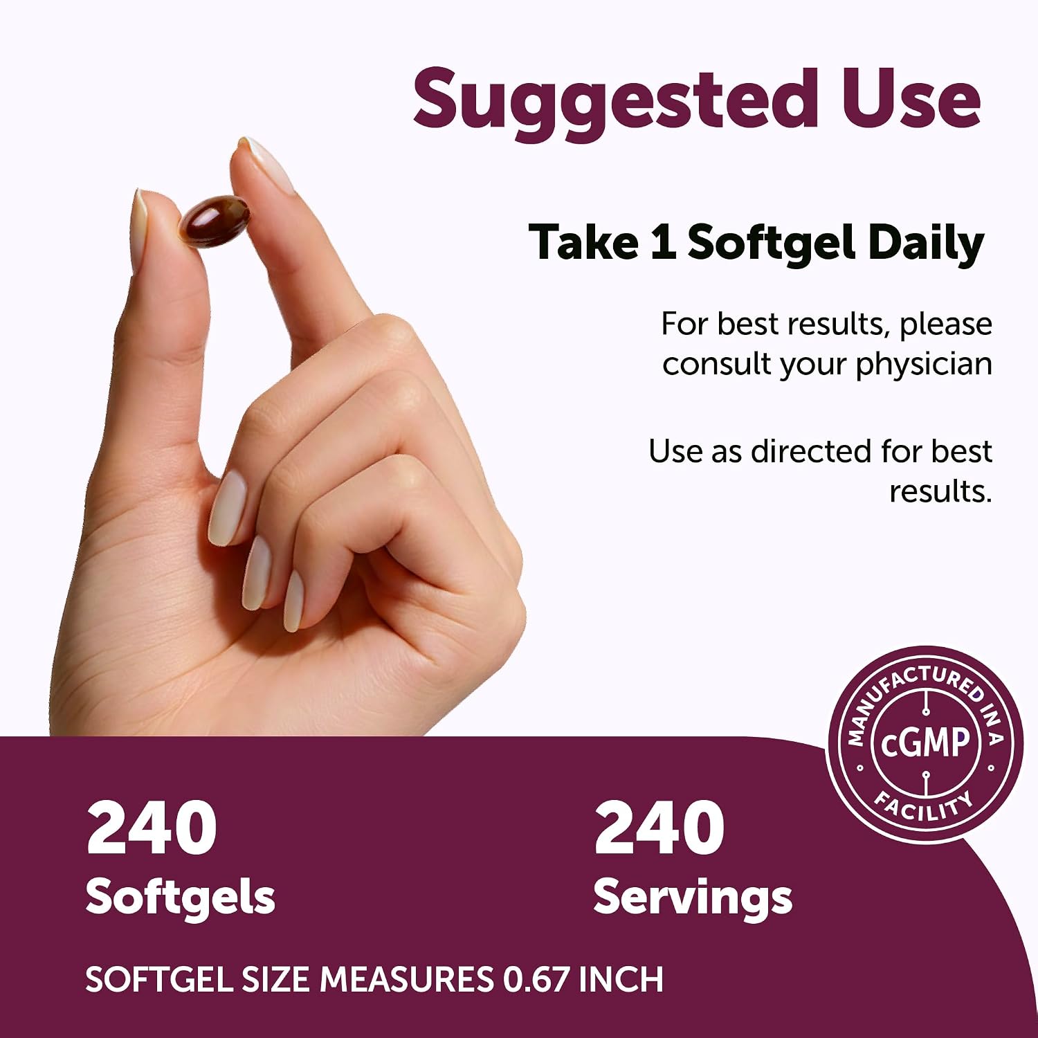 Detalle de Micro Ingredients L-Methylfolate Supplement 240 Softgels