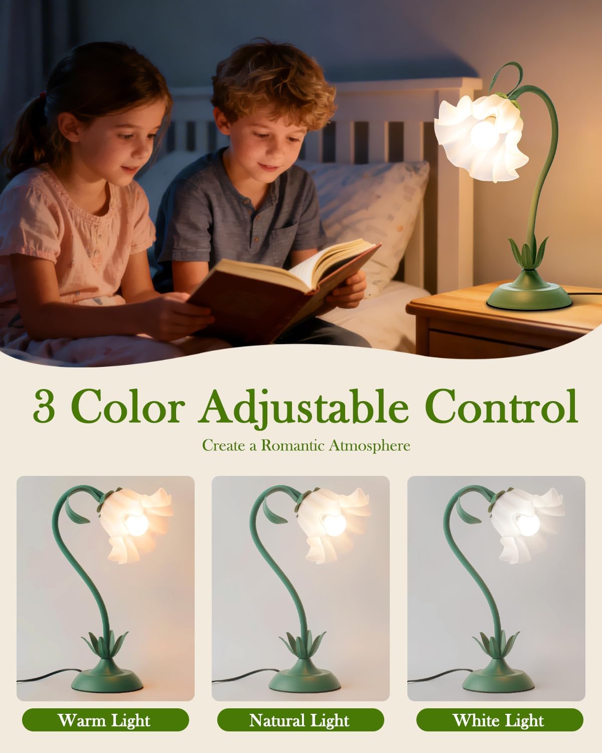 Thumbnail 1 de WERFOP Floral Table Lamp 3-Mode