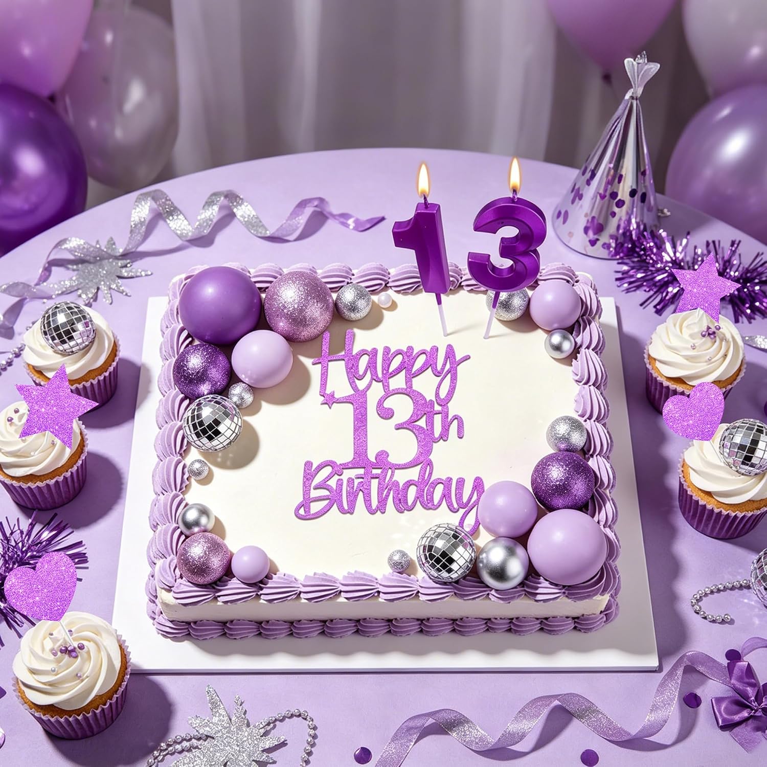 Detalle de 13th Birthday Cake Decorations, Purple