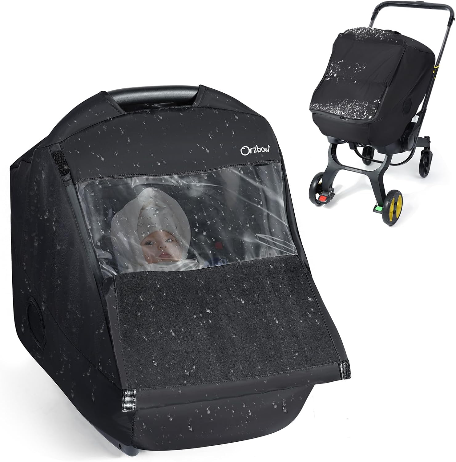 Thumbnail 6 de Orzbow Parapioggia universale per ovetto con accesso facilitato e porta a velcro