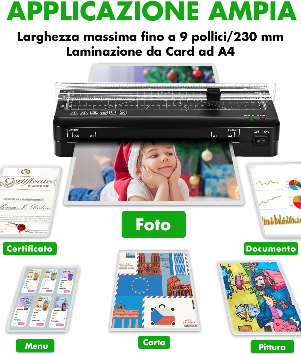 Thumbnail 6 de Plastificatrice A4 10 fogli, laminazione 70s 📠