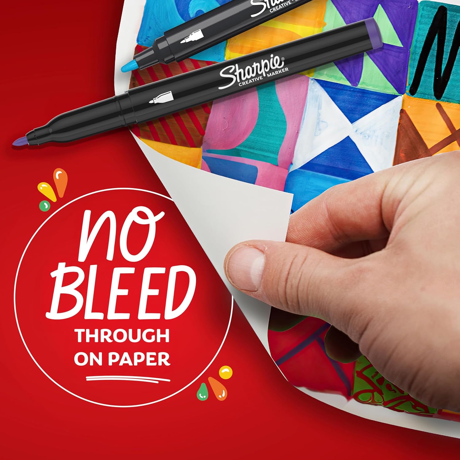 Detalle de Sharpie Creative Marker Acrylic Paint Pens - 12 Assorted Fine-Tip Water-Based Paint Markers