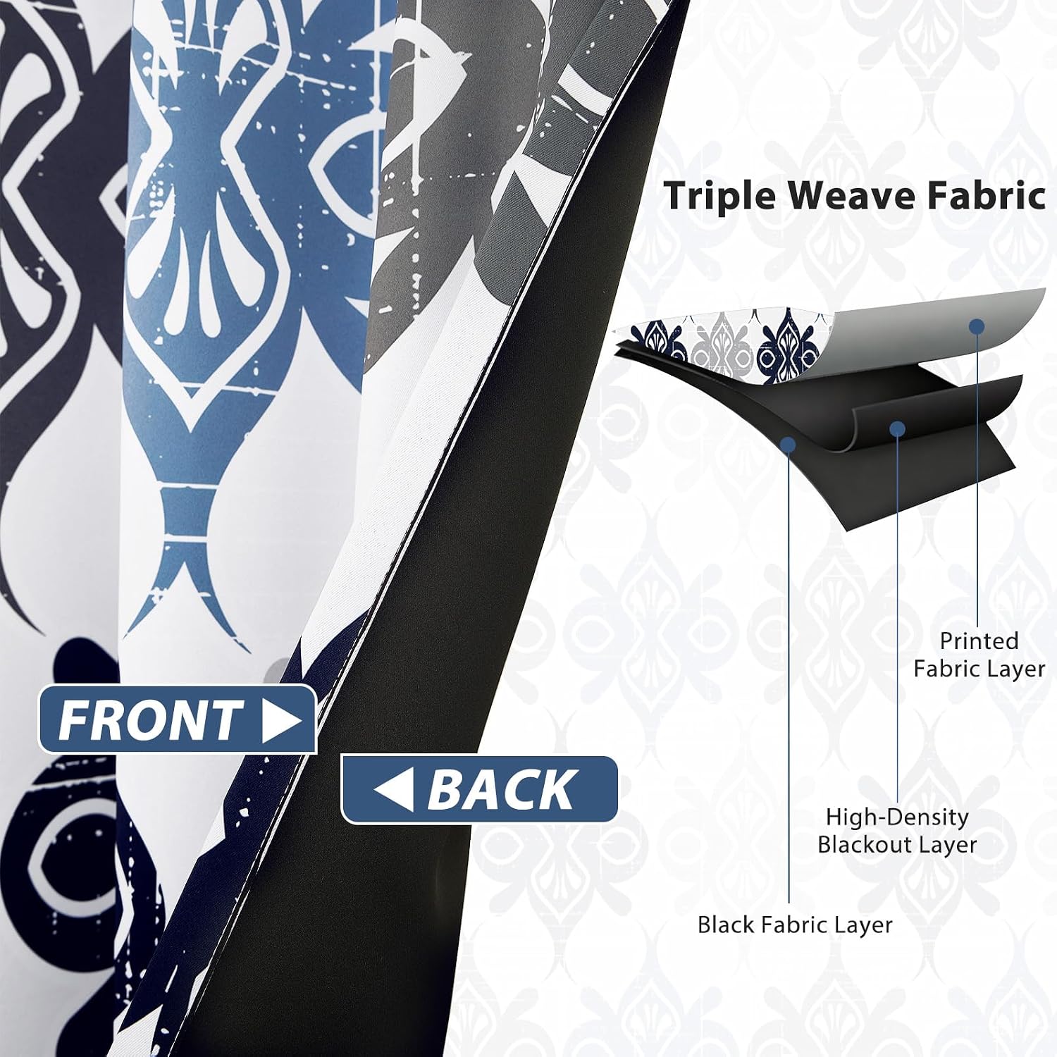 Thumbnail 3 de GICDSU Blackout Curtains, 52W x 63L