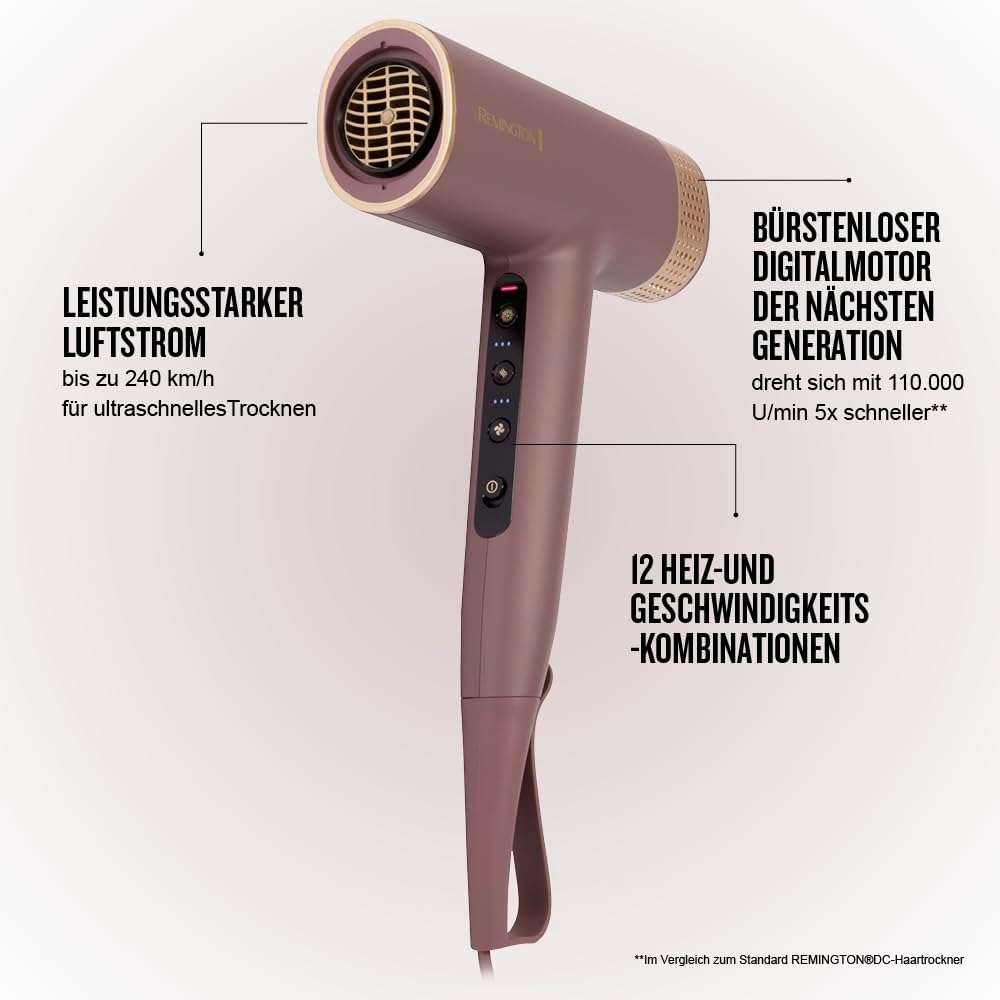 Thumbnail 2 de Remington AIRvive EC8930 Haartrockner – leichtere Bürstenloser Digitalmotor, 110.000 U/min