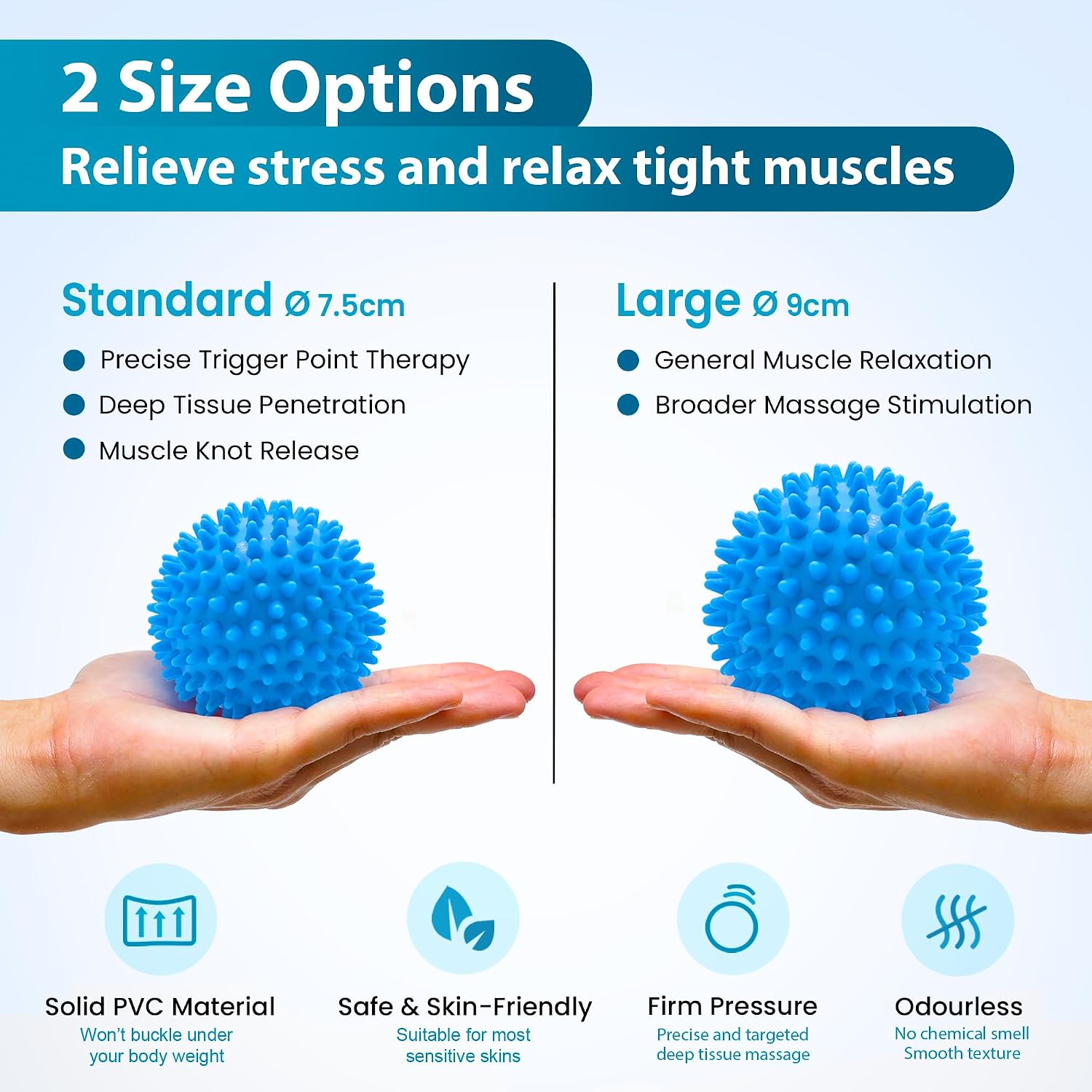 Thumbnail 2 de Beenax Lacrosse & Hard Spiky Massage Ball Set — Trigger Point & Myofascial Release