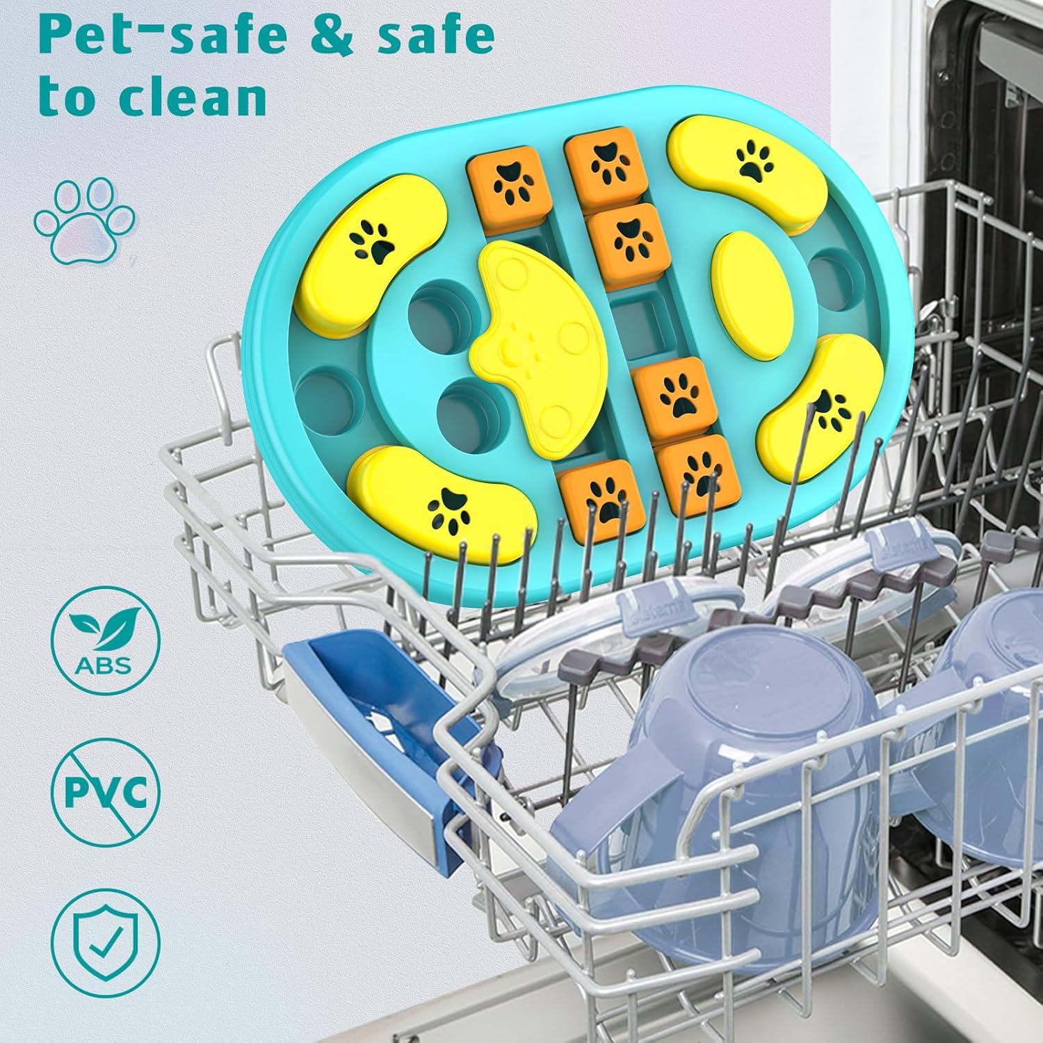 Detalle 2 de TRIGRAND Intelligenz-Hundespielzeug mit Quietschern – Puzzle, langsames Fressen und Waschbarkeit