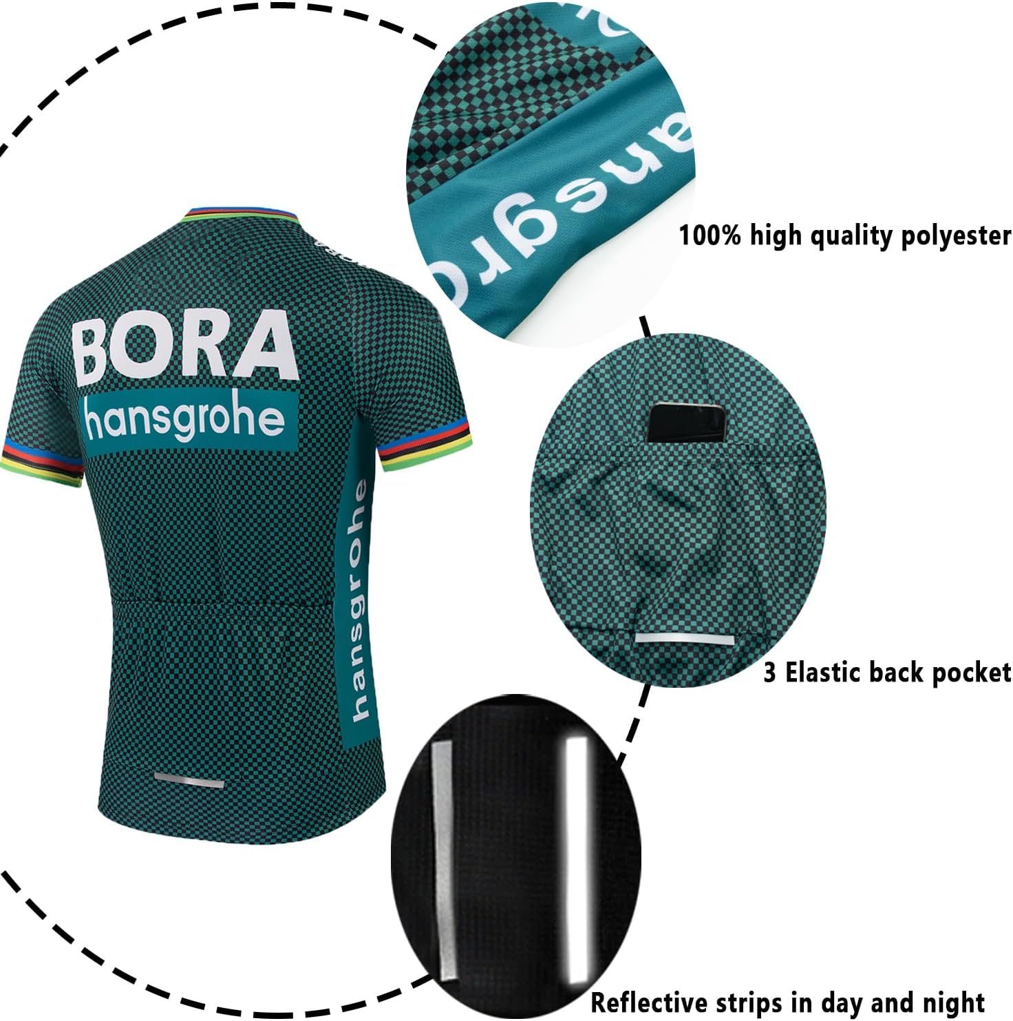 Thumbnail 3 de HOMTOL Rennrad Trikot Herren Kurzarm Radtrikot Set – atmungsaktiv, 3D-Gel-gefütterte Radhose