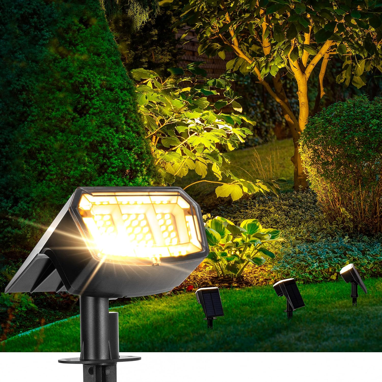 Detalle de AUDERWIN Solar Spotlights 63 LEDs