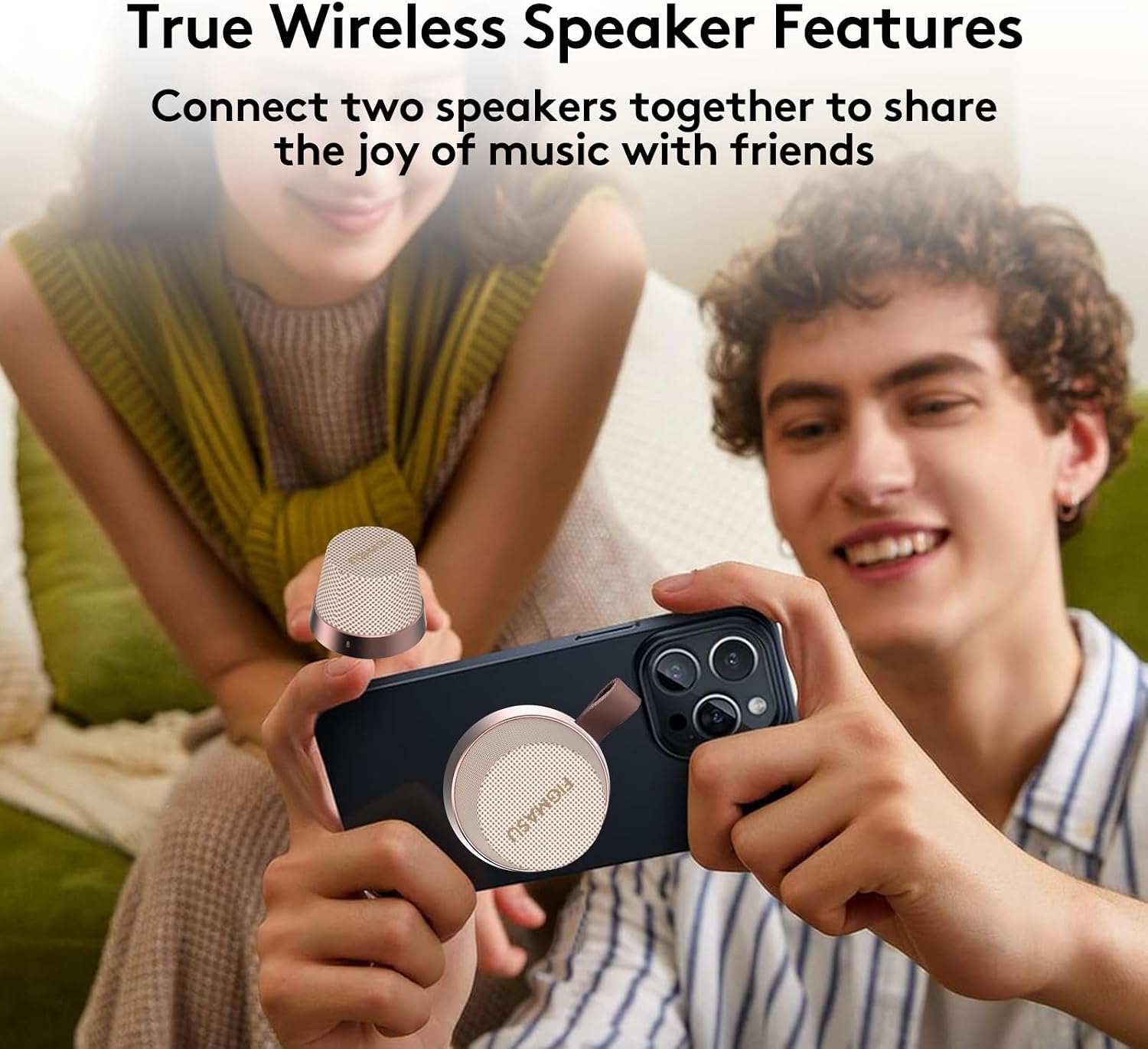 Detalle de FIGMASU Magnetic Speaker Mini Bluetooth Portable (IPX7) – magnetic phone/tablet stand wireless speaker