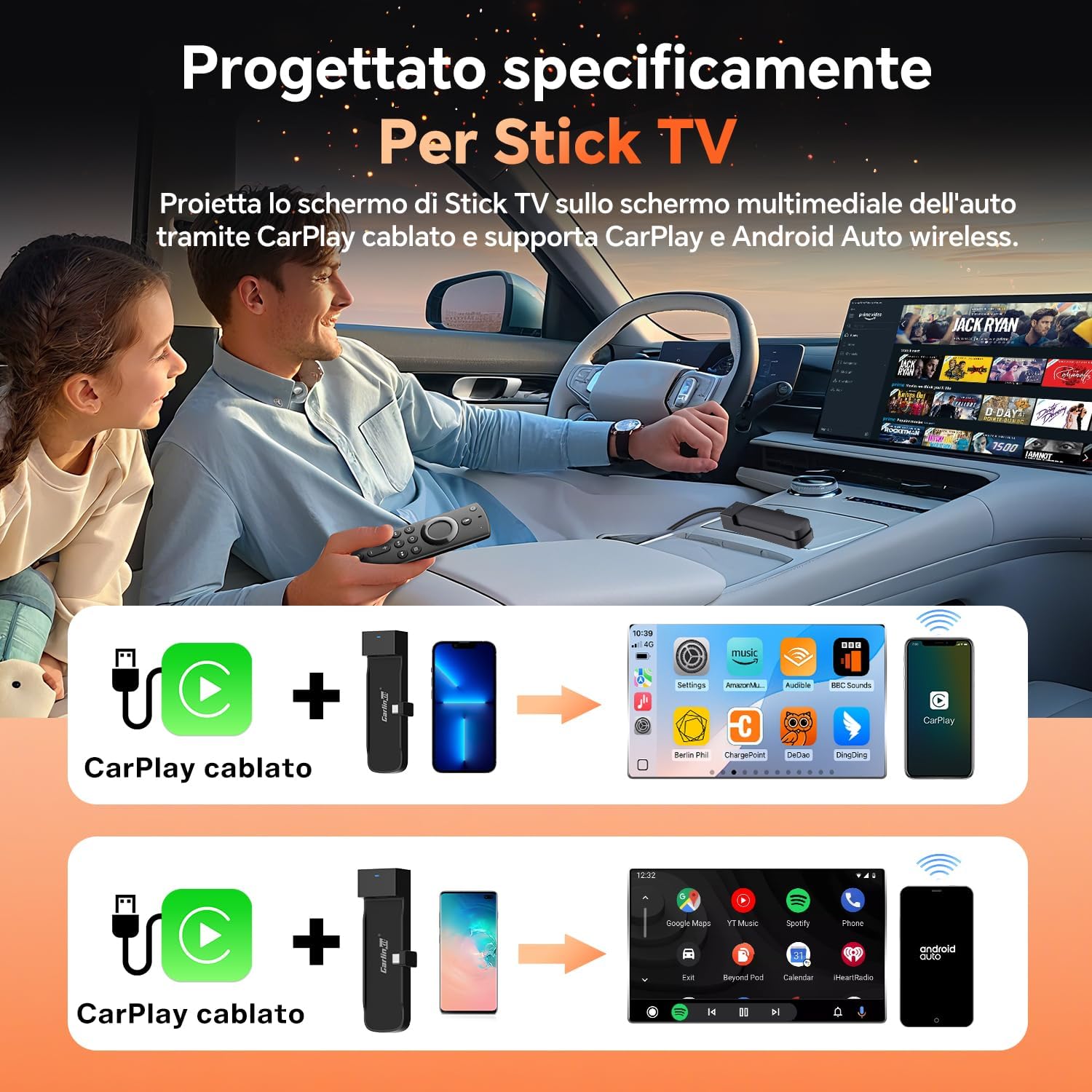 Thumbnail 1 de Carlinkit FireDrive Link Pro adattatore CarPlay