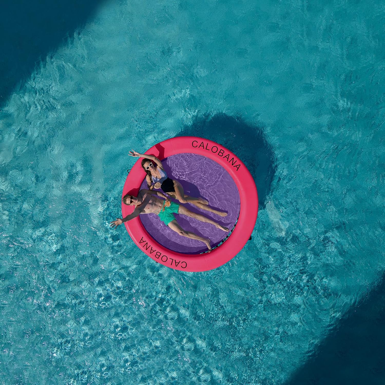 Thumbnail 6 de CALOBANA 8ft Inflatable Round Water Hammock Floating Ring Dock Platform for Adults